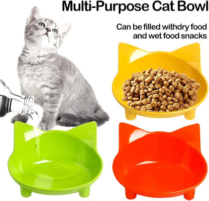 Cat Bowl Cat Food Bowls Non Slip Dog Dish Pet Food Bowls Shallow Cat Water Bowl Cat Feeding Wide Bowls to Stress Relief of Whisker Fatigue Pet Bowl of Dogs Cats Rabbits Puppy(3 Pack)