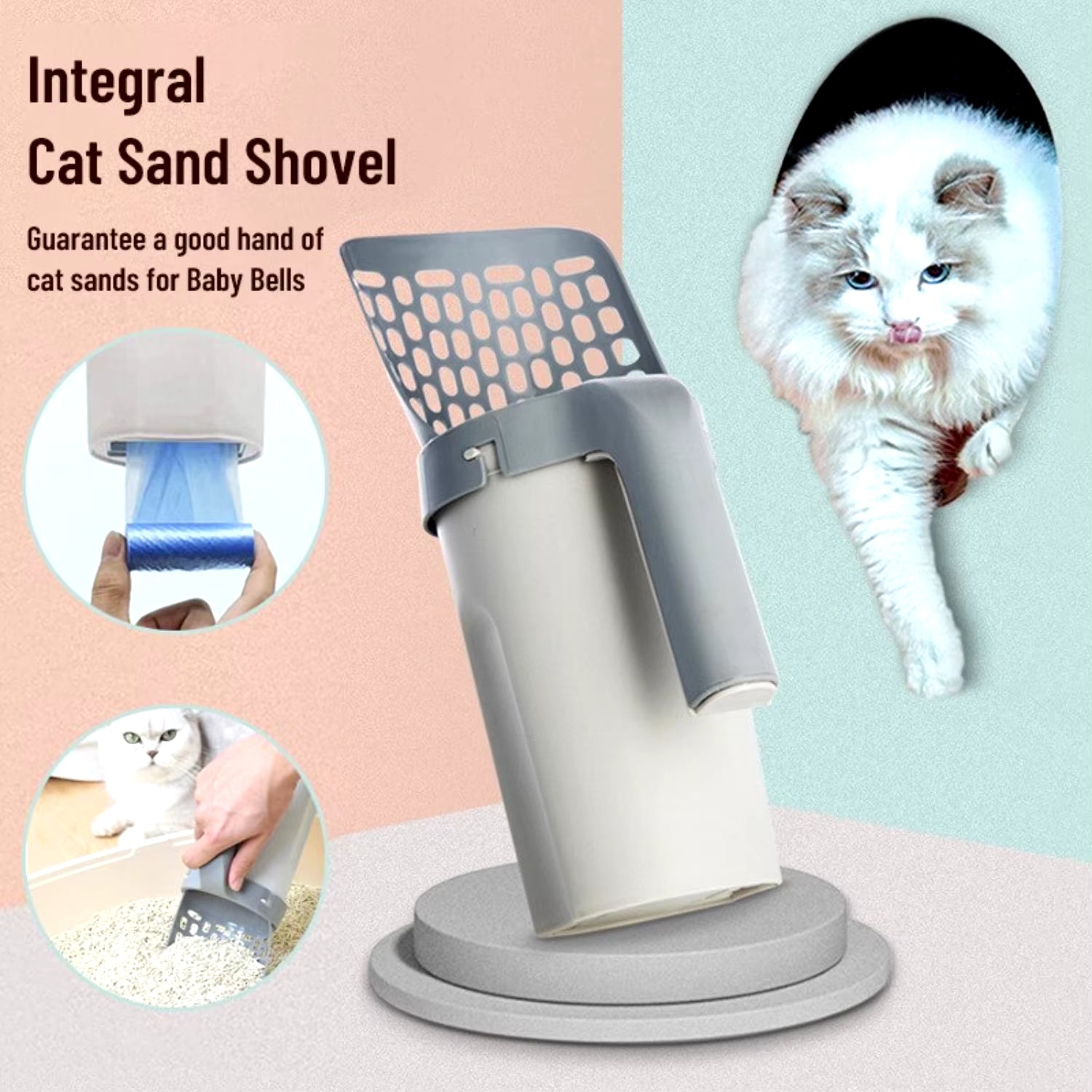 Efficient Lightweight Durable Neater Hollow Cat Litter Sifter Shovel Scoop Filter - Effortless Pet Sandboxes Supplies for Quick