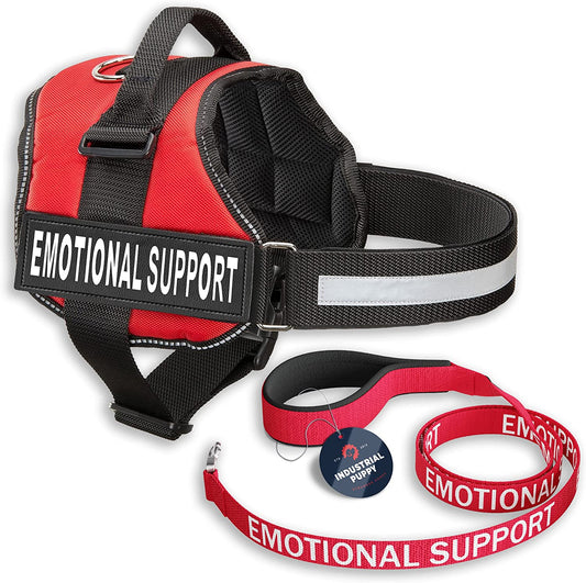 Emotional Support Dog Vest Harness with Reflective Straps and Matching ESA Leash Set - ESA Dog Vest in 7 Adjustable Sizes - Vests for Working Dogs